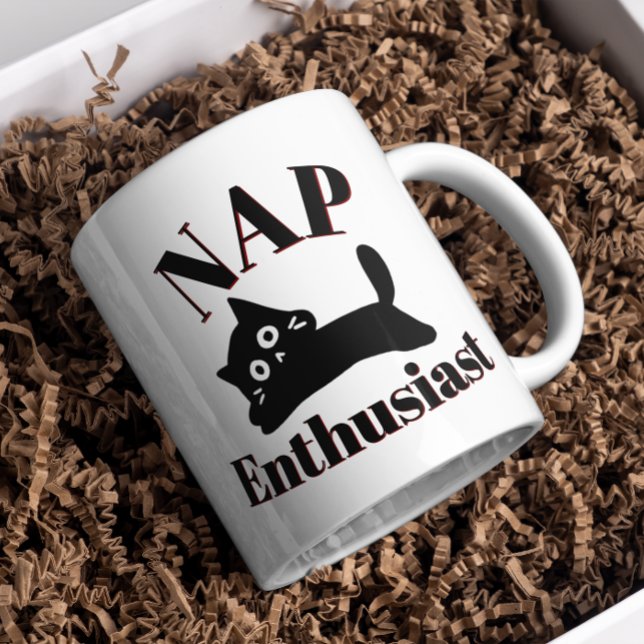 Niedlicher Kat-Nickerchen-Enthusiast Kaffeetasse (Von Creator hochgeladen)