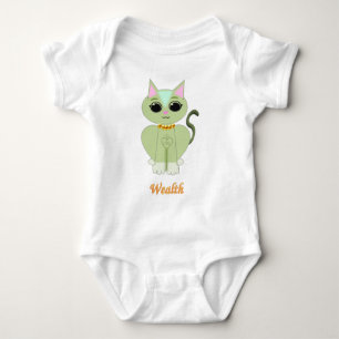 Niedlicher Kätzchen-Cartoon Baby Strampler