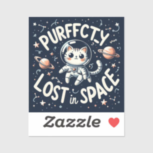 Niedlicher Katze Astronaut Vinyl Aufkleber