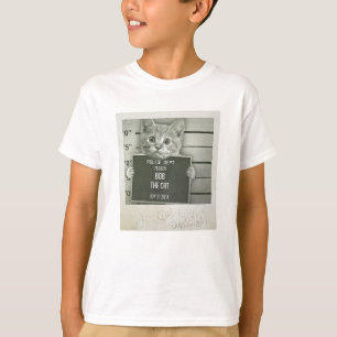 niedlicher Katze Mugshot T-Shirt