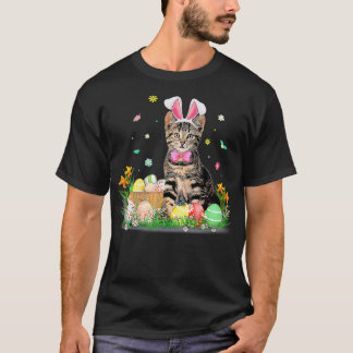 Niedlicher Katze Ostertag Bunny Egg Kostüme Gesche T-Shirt
