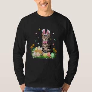 Niedlicher Katze Ostertag Bunny Egg Kostüme Männer T-Shirt