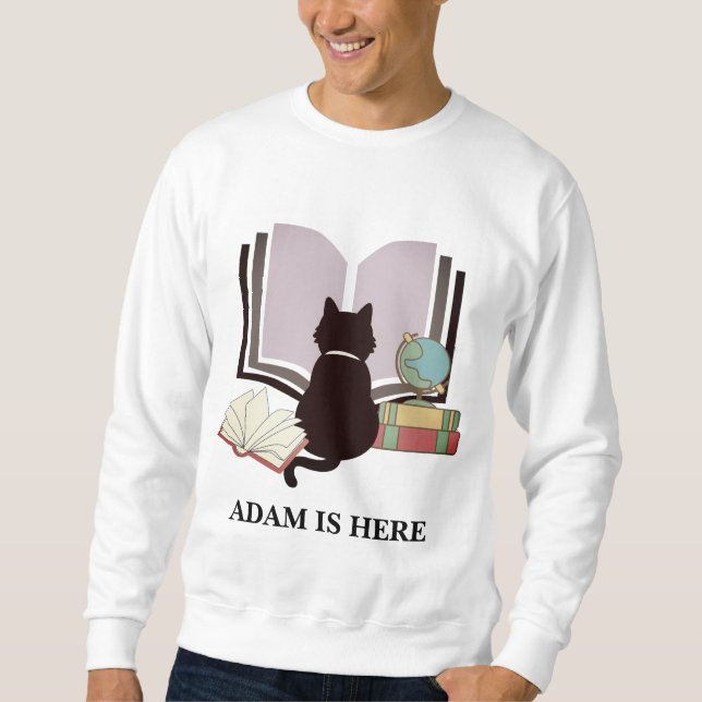NIEDLICHER KATZE-SPORT-ANTRAG PERSONALISIERTER NAM SWEATSHIRT (Vorderseite)