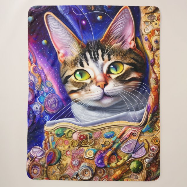 Niedlicher Katzenanfänger Neon Hintergrund | Katze Sherpadecke (Vorderseite)