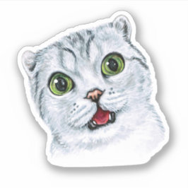 Niedlicher Katzenaufkleber Aufkleber
