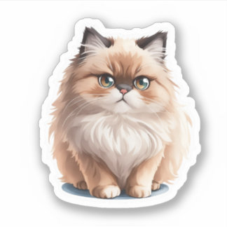 Niedlicher Katzenaufkleber eines Katzenkletters au Aufkleber