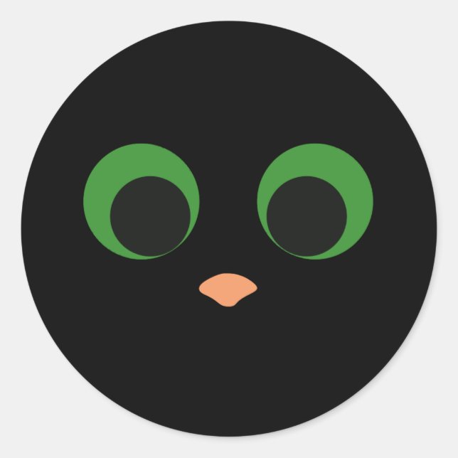 Niedlicher Katzenaufkleber für Pop Runder Aufkleber (Vorderseite)