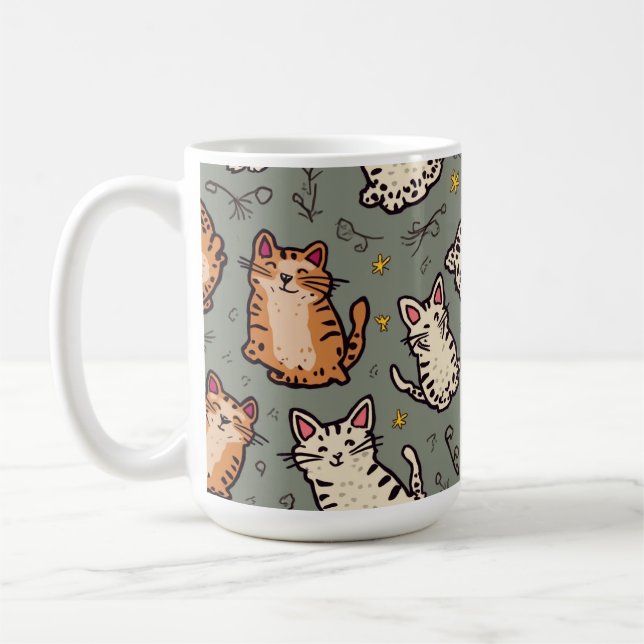 niedlicher Katzenbecher Kaffeetasse (Links)