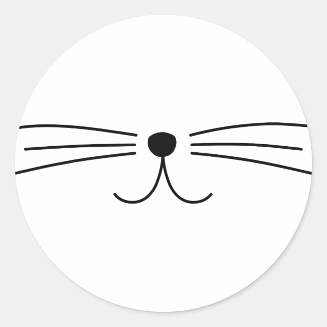 Niedlicher Katzenflüster Runder Aufkleber (Vorderseite)
