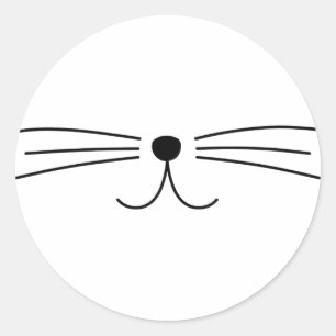 Niedlicher Katzenflüster Runder Aufkleber