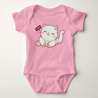 Niedlicher Katzenhalter Baby Strampler