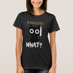 Niedlicher Katzenliebhaber Verwirrte Ramadan Katze T-Shirt