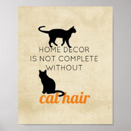 niedlicher Katzenquittplakat Spaß für Katzenliebha Poster