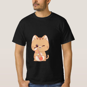 niedlicher Katzenschüler   Katzenliebhaber T-Shirt