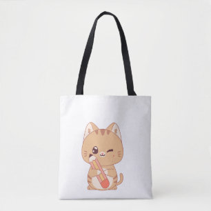 niedlicher Katzenschüler   Katzenliebhaber Tasche