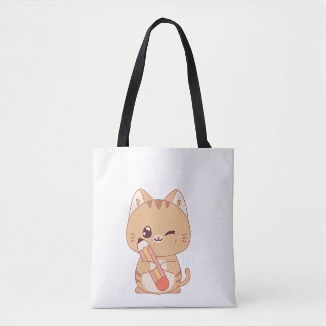 niedlicher Katzenschüler | Katzenliebhaber Tasche (Vorderseite)