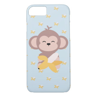 Niedlicher Kawaii Affe mit Banane iPhone 7 Fall title_seo2