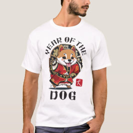 Niedlicher Kawaii Asiatischer Hund Zodiac Lunar Ja T-Shirt