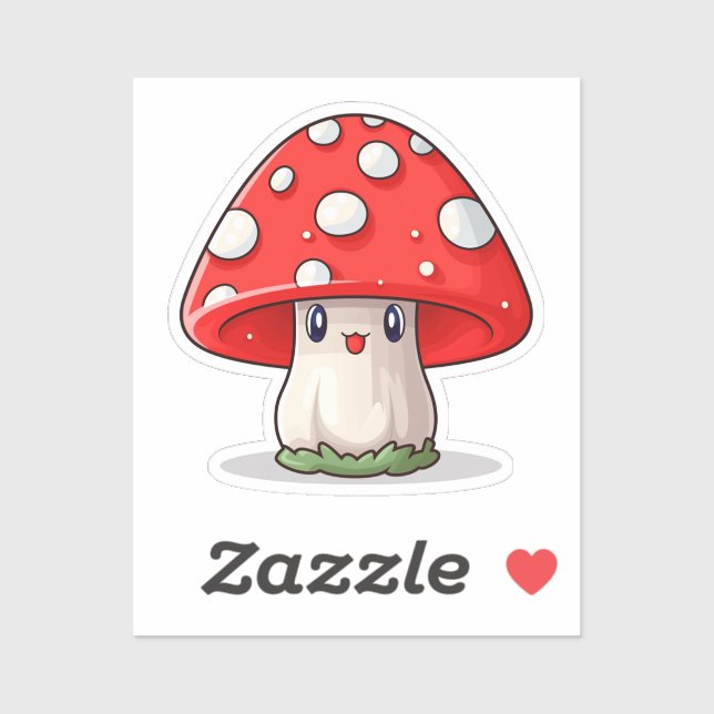 Niedlicher Kawaii-Aufkleber für Rote Cap Pilzstick Aufkleber (Blatt)