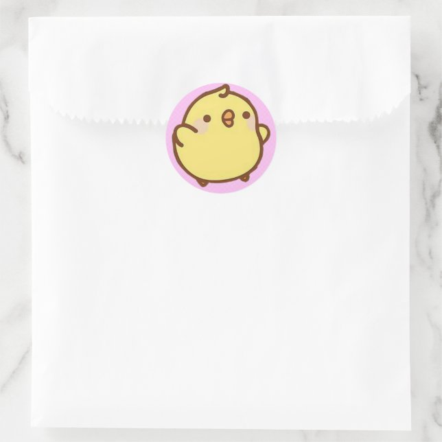 Niedlicher Kawaii-Aufkleber Runder Aufkleber (Tasche)