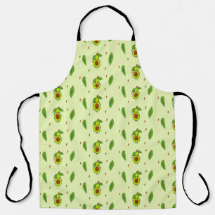 Niedlicher Kawaii-Avocado auf grüner Fläche Schürze