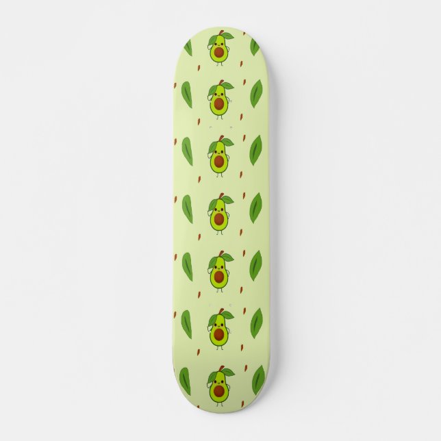 Niedlicher Kawaii-Avocado Skateboard (Vorne)
