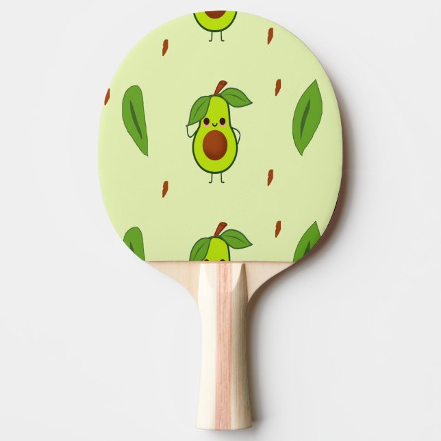 Niedlicher Kawaii-Avocado Tischtennis Schläger (Vorderseite)