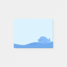 Niedlicher Kawaii Blauwal Tier Nautic Ocean Custom Post-it Klebezettel