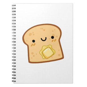 Niedlicher Kawaii-Buttertoast Notizblock