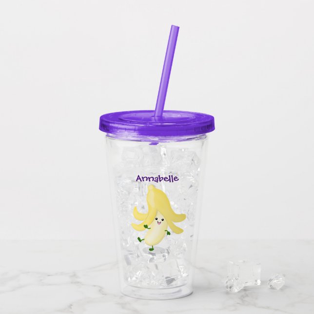 Niedlicher Kawaii-Cartoon Acryltrinkbecher (Rückseite Ice)