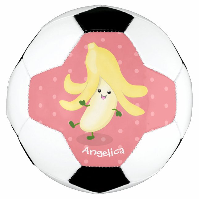 Niedlicher Kawaii-Cartoon Fußball (Vorderseite)
