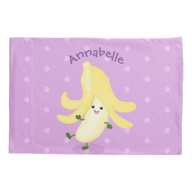 Niedlicher Kawaii-Cartoon Kissenbezug (Rückseite)