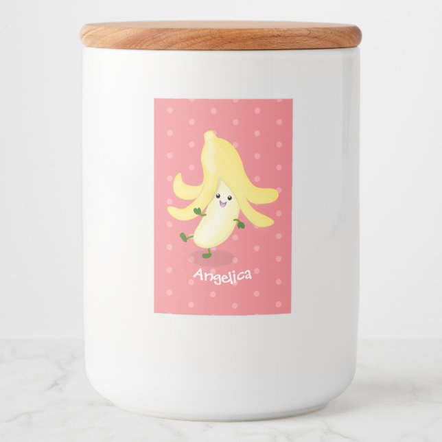 Niedlicher Kawaii-Cartoon Lebensmitteletikett (Vorderseite)