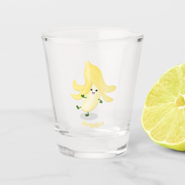 Niedlicher Kawaii-Cartoon Schnapsglas (Vorderseite)