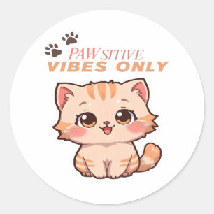 Niedlicher Kawaii Cat Design Sticker