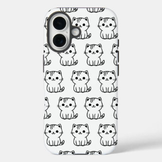 Niedlicher Kawaii Cat Pattern iPhone Case