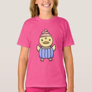 Niedlicher Kawaii Chibi Cupcake Duck T - Shirt für