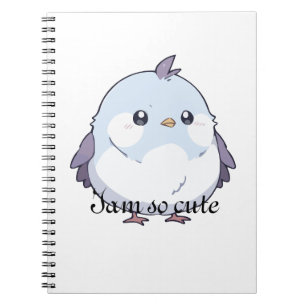 Niedlicher Kawaii Chubby Bird Cartoon - Adorable P Notizblock