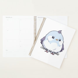 Niedlicher Kawaii Chubby Bird Cartoon - Adorable P Planer