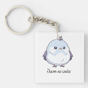 Niedlicher Kawaii Chubby Bird Cartoon - Adorable P Schlüsselanhänger