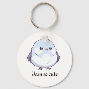 Niedlicher Kawaii Chubby Bird Cartoon - Adorable P Schlüsselanhänger