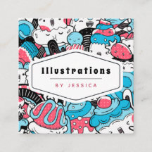 Niedlicher Kawaii Dessert Muster Grafik Designer S