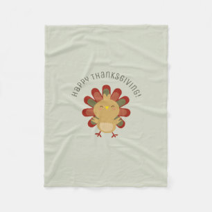 Niedlicher Kawaii die Türkei glücklicher Ernteda Fleecedecke