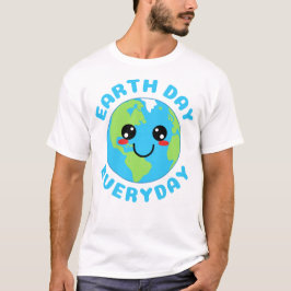Niedlicher Kawaii-Earth-Tag T-Shirt