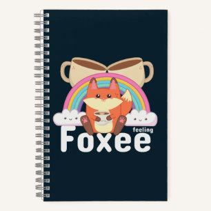 Niedlicher Kawaii-Fox-Kaffee Notizbuch
