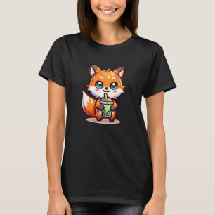 Niedlicher Kawaii Fox mit Bubble Tee Personalisier