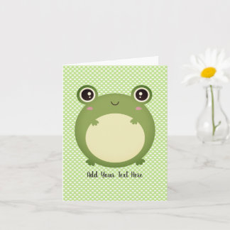 Niedlicher Kawaii Frosch Personalisierter Text sch Karte