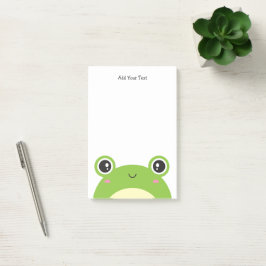 Niedlicher Kawaii-Grüner Frosch Personalisierter T Post-it Klebezettel