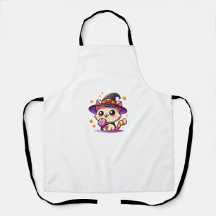 Niedlicher Kawaii Halloween Cat HexenkKostüm Party Schürze