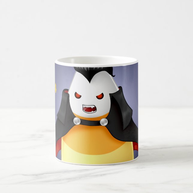 Niedlicher Kawaii Halloween Vampire-Süßigkeitsmais Kaffeetasse (Mittel)